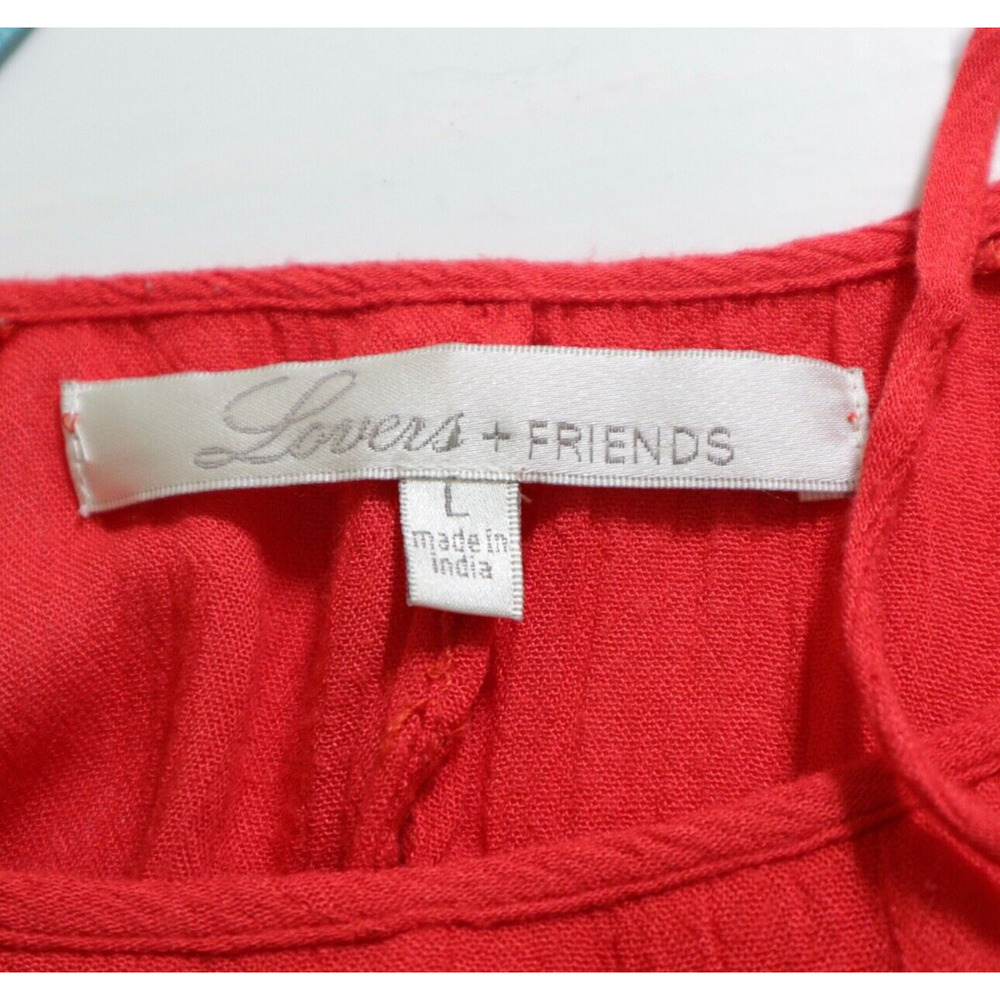 Lovers + Friends Size L Paradise Bay Dress Open Back Rust Orange - Picture 10 of 11